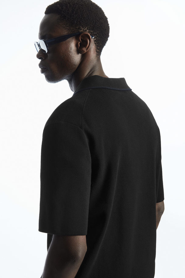 COS Minimal Knitted Shirt Black