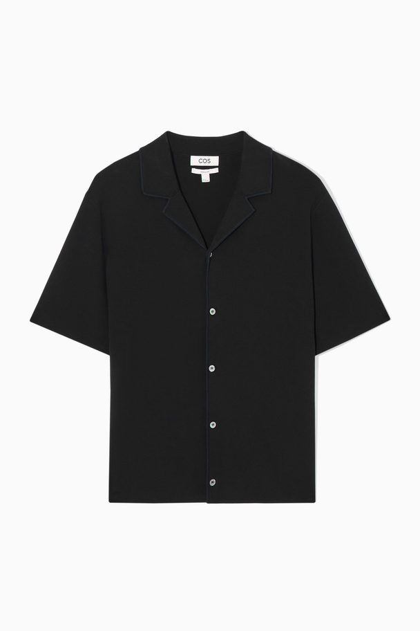 COS Minimal Knitted Shirt Black