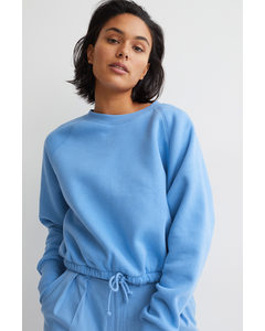 Sweatshirt mit Kordelzug Blau