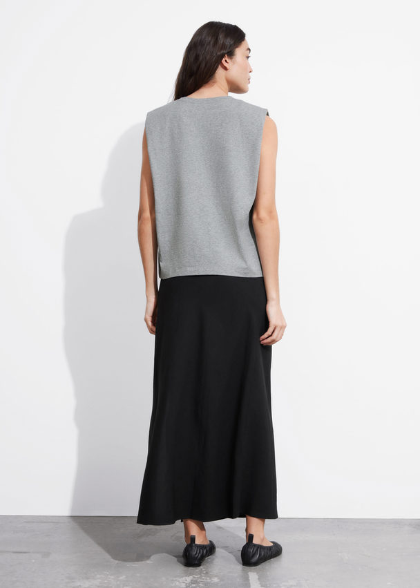 & Other Stories Padded-shoulder Tank Top Grey Melange