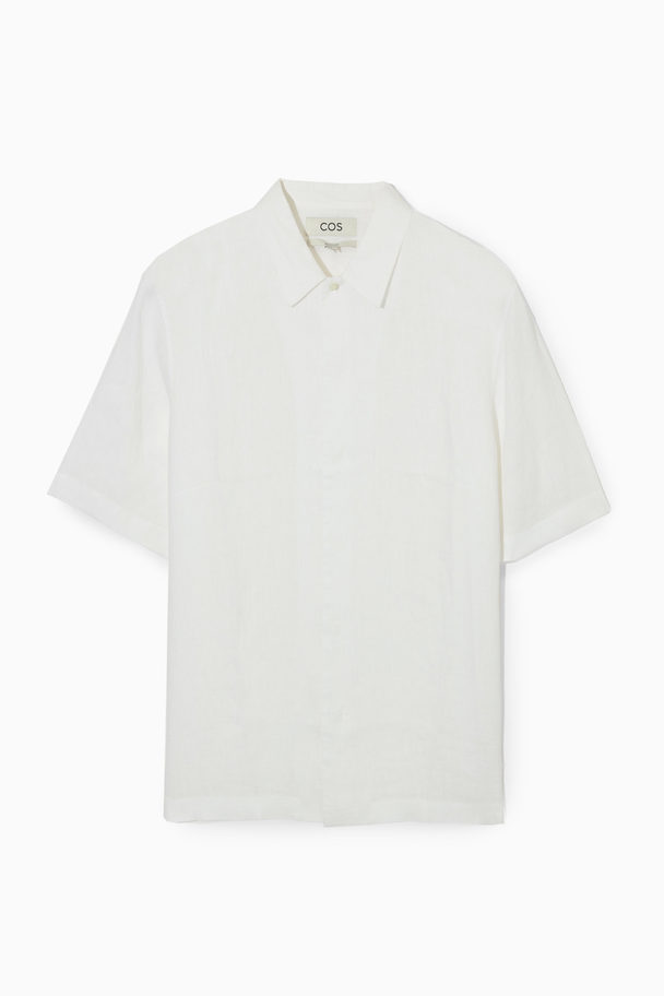 COS Short-sleeved Linen Shirt  White