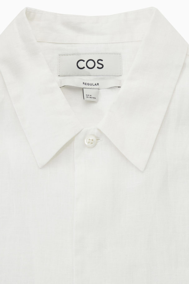 COS Short-sleeved Linen Shirt  White