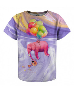 Mr. Gugu & Miss Go Elephant Balloons Kids T-shirt