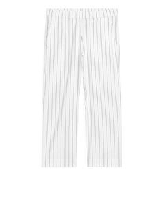 Striped Pyjama Trousers White/dark Blue