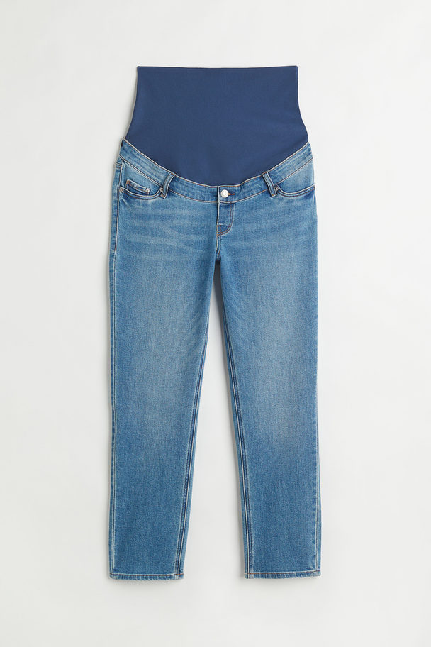 H&M Mama Vintage Straight Jeans Light Denim Blue