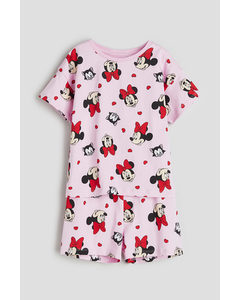 Tricot Pyjama Met Print Lichtroze/minnie Mouse