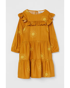 Flounced Dress Yellow/sunbursts