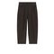 Cropped Wool Blend Trousers Dark Brown
