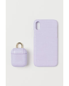 Iphone Case And Airpods Case Light Purple