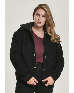 Damen Ladies Oversized Corduroy Sherpa Jacket