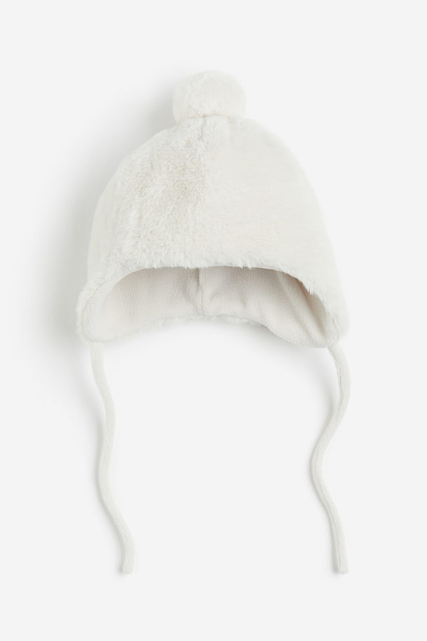 H&M Mütze mit Fleecefutter Weiß