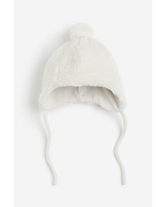 Fleece-lined Hat White