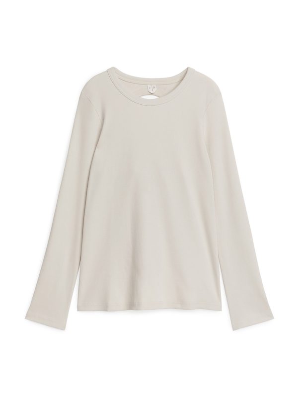ARKET Tie-back Long-sleeved Top Off-white