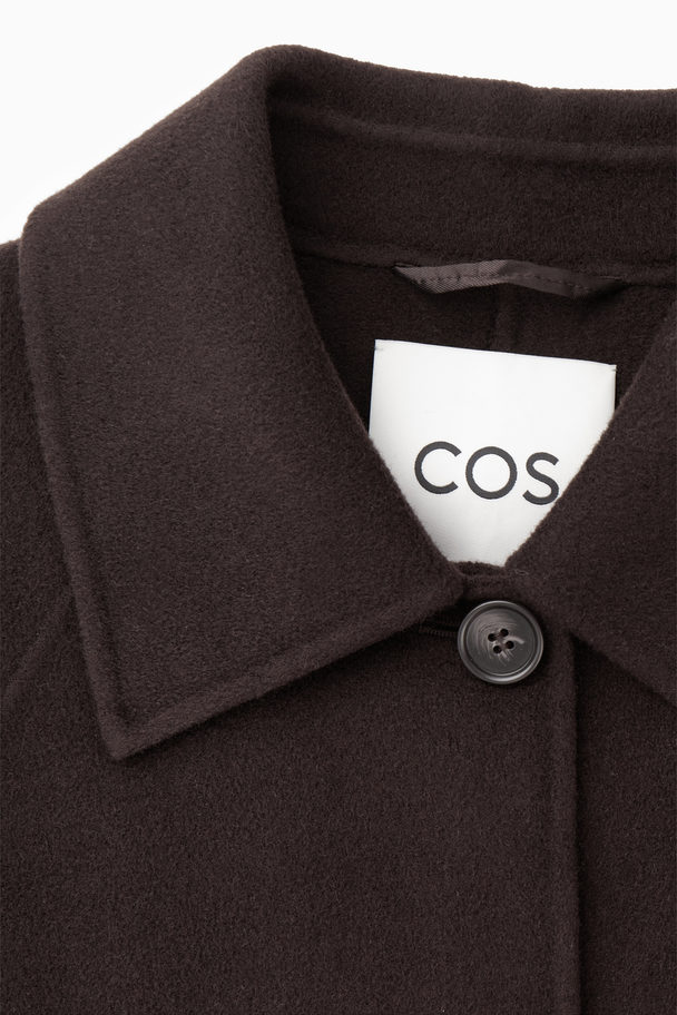 COS Double-faced Wool Jacket Dark Brown