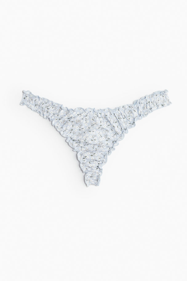 H&M 5-pack Thong Briefs White/light Blue Floral