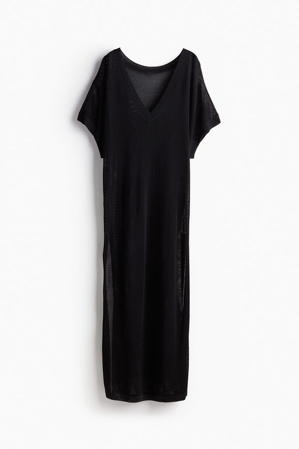 H&M Netzkleid für den Strand Schwarz