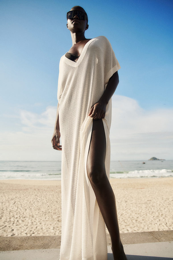 H&M Netzkleid für den Strand Weiß