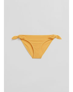 Crepe Knot Tie Bikini Briefs Lemon