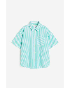 Oxfordskjorta Klargrön/randig