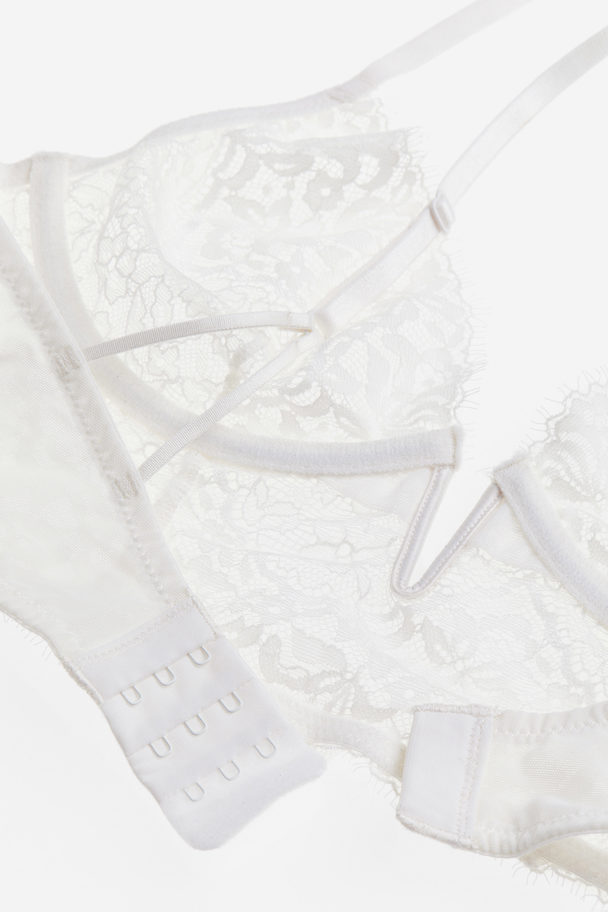 H&M Non-padded Lace Bustier White
