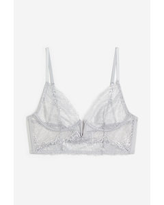 Non-padded Lace Bustier Grey