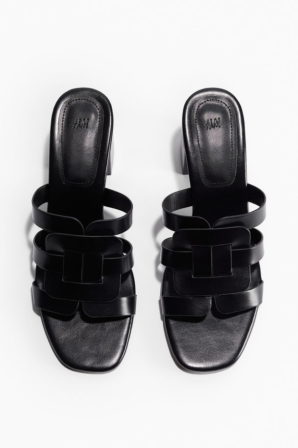 H&M Block-heeled Sandals Black