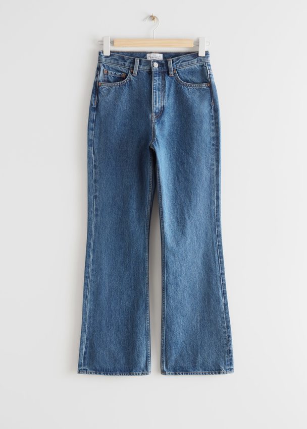 & Other Stories Flare Cut Jeans Mid Blue