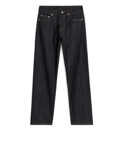Ocean Raka Jeans Med Lös Passform Mörkblå