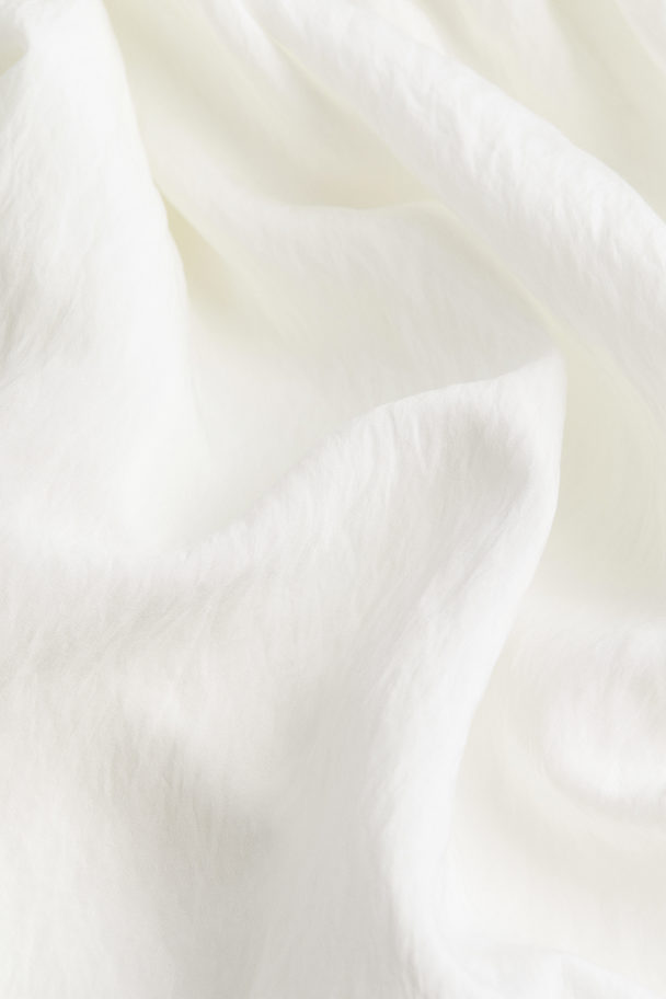 H&M Off-Shoulder-Bluse mit Puffärmeln Weiß