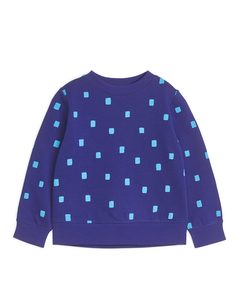 Printed Terry Sweatshirt Navy/light Blue
