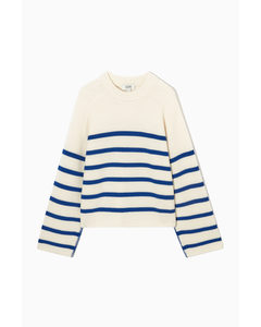 Striped Merino Wool Jumper White / Blue / Striped