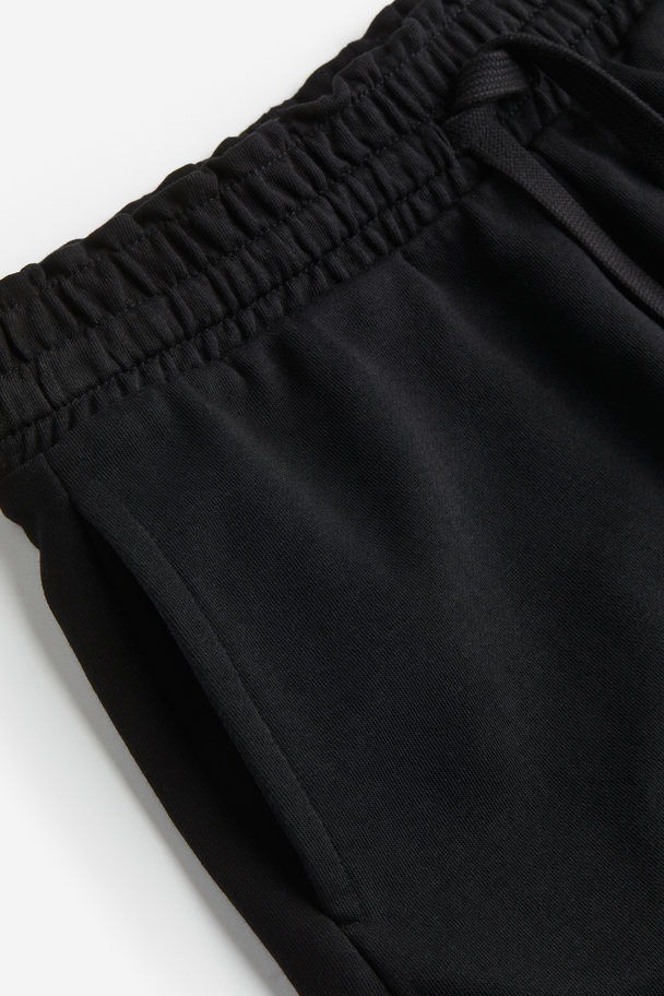 H&M Paperbag-shorts I Sweatshirtkvalitet Sort