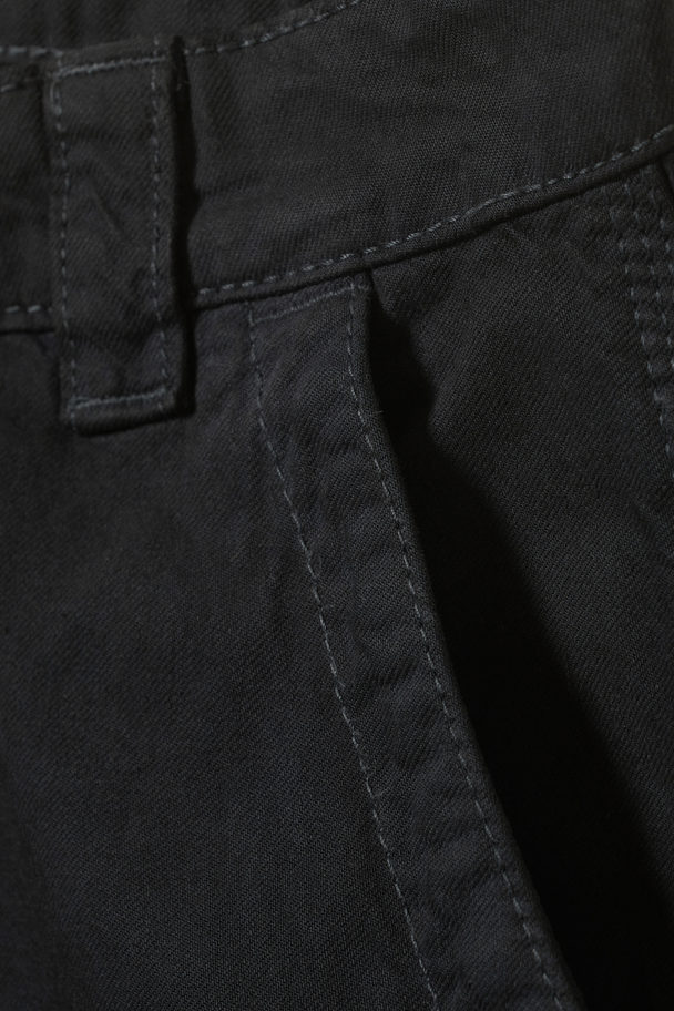 Weekday Tony Cotton Twill Trousers Dark Grey