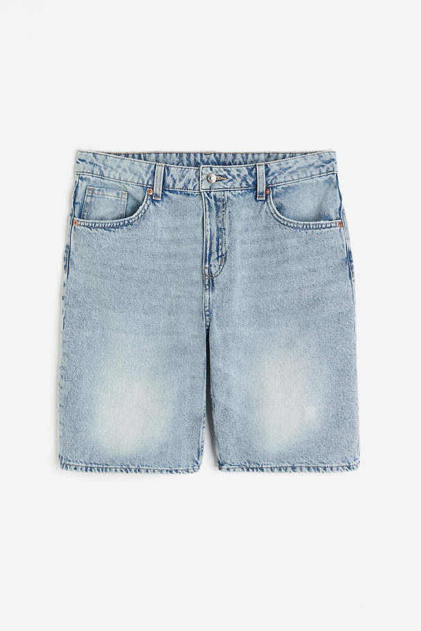 H&M Jeansshorts Low Ljus Denimblå