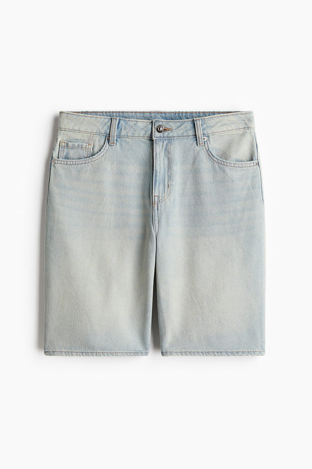 H&M Low Shorts I Denim Denimblå