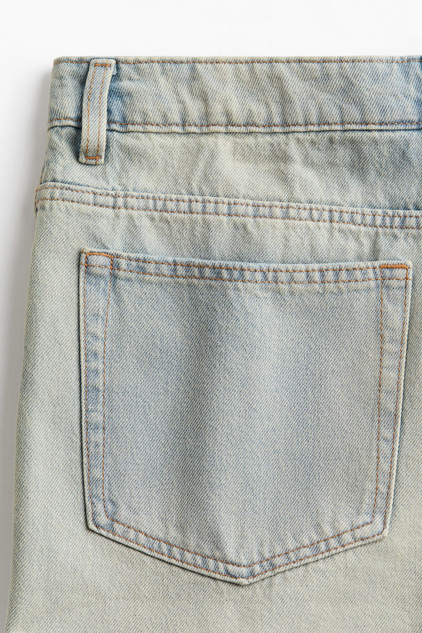 H&M Low Denim Shorts Denimblau