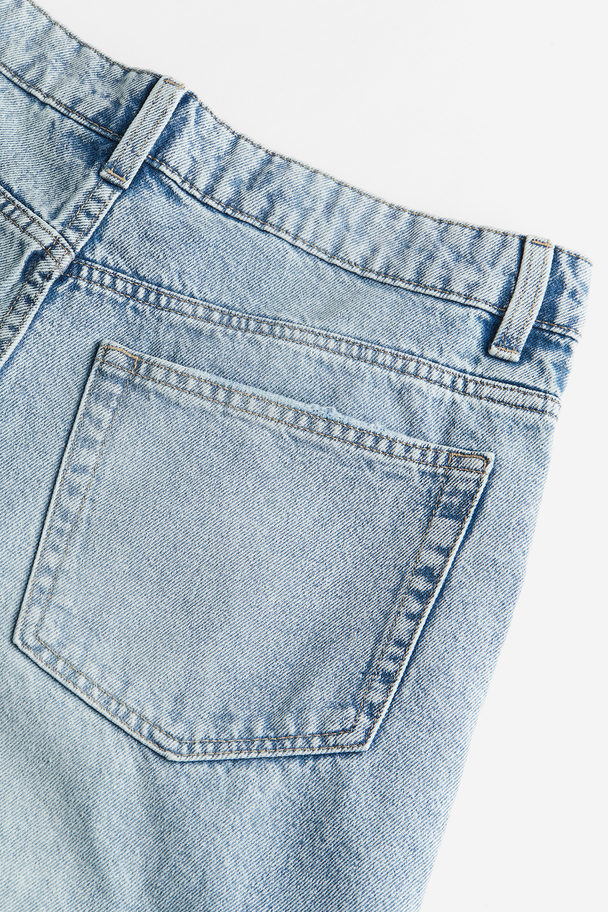 H&M Jeansshorts Low Ljus Denimblå