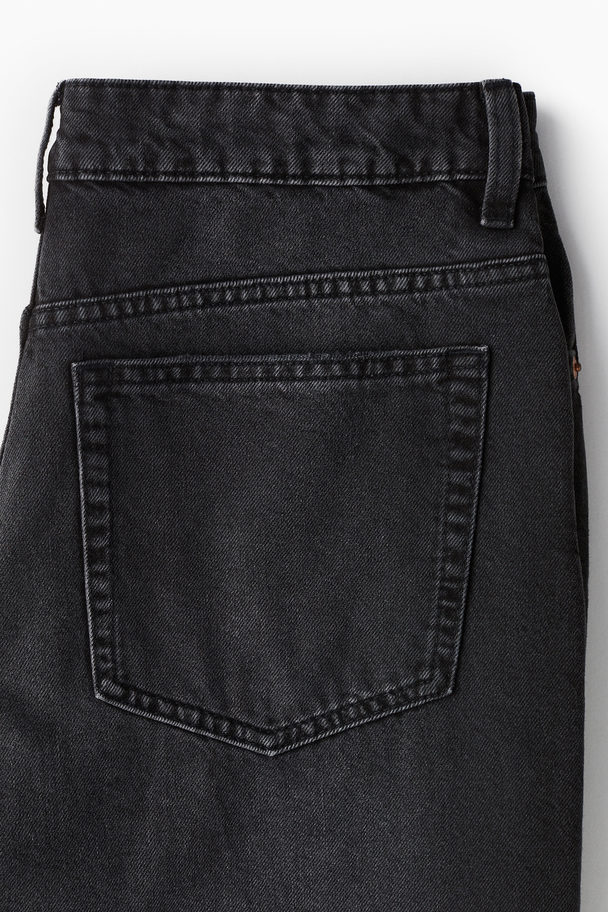 H&M Low Denim Shorts Black