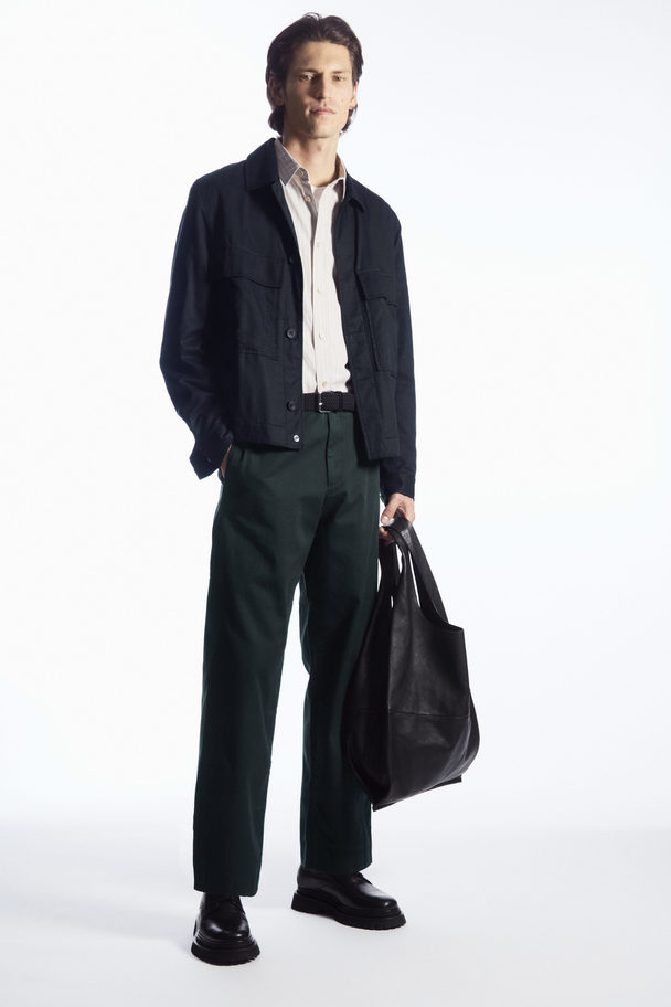 COS Straight-leg Relaxed Utility Trousers Dark Grey