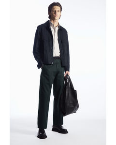 Straight-leg Relaxed Utility Trousers Dark Grey