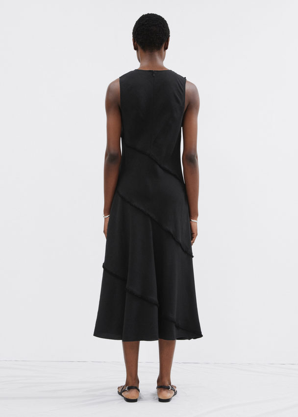 & Other Stories Sleeveless A-line Midi Dress Black