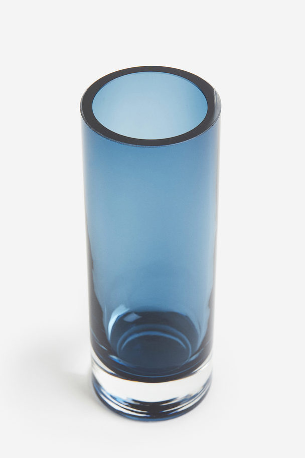 H&M HOME Small Glass Vase Blue
