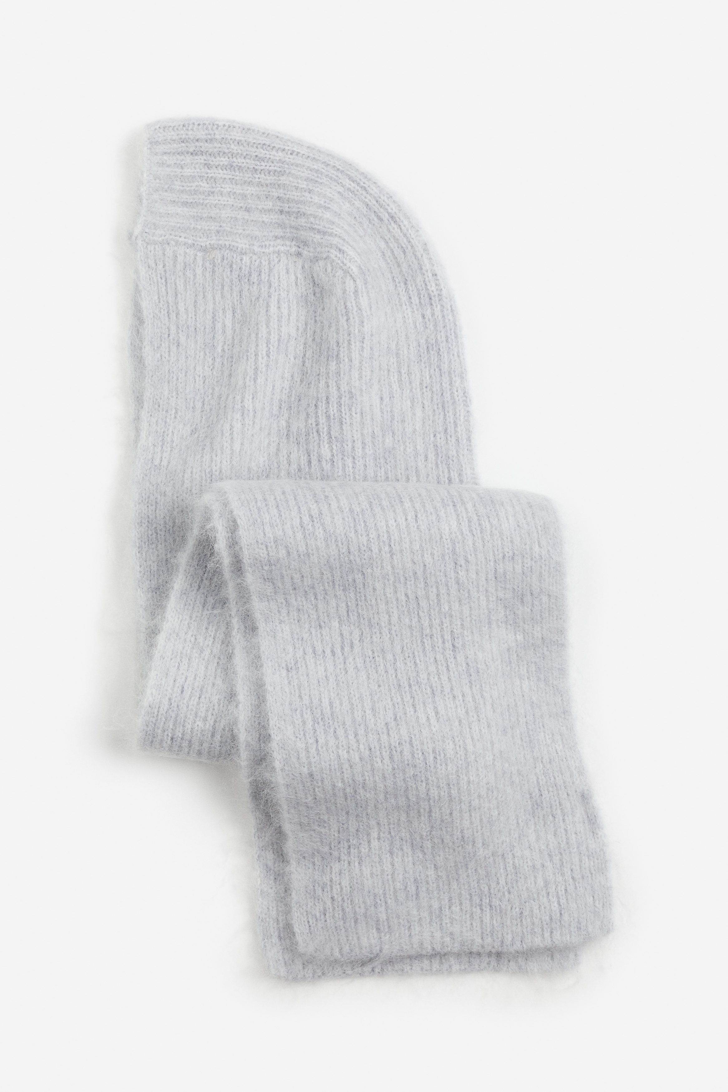 Billede af H&M Hætte Med Halstørklæde I Mohairblanding Lysegrå, Halstørklæder. Farve: Light grey størrelse M/L