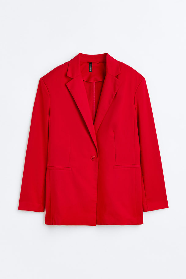 H&M Oversized Twill Jacket Red