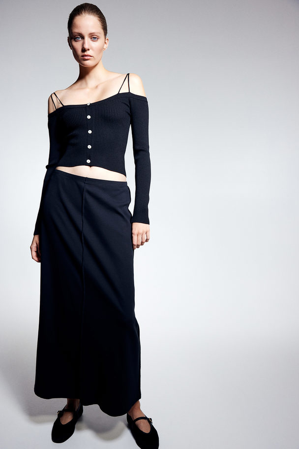 H&M Jersey Maxi Skirt Black