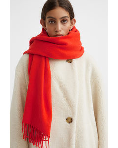 Woven Scarf Orange-red