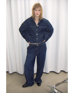 Straight Regular Jeans Donker Denimblauw