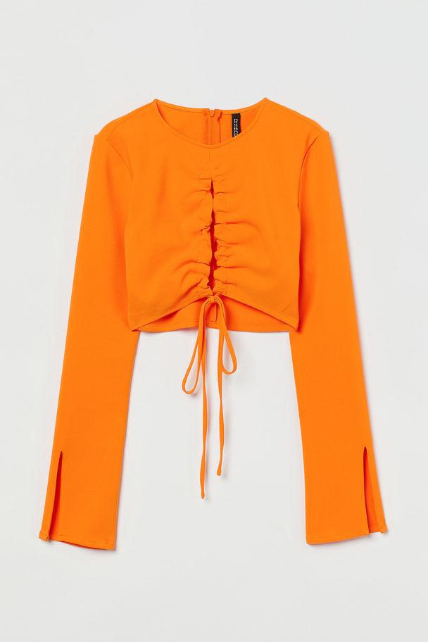 H&M Blouse Met Cutout Oranje