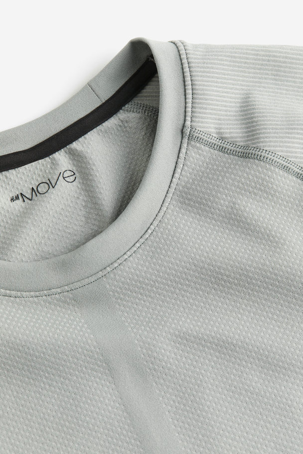 H&M DryMove™ Sportshirt Seamless Grau