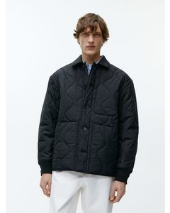 Boxy-fit Quilted Jacket Black